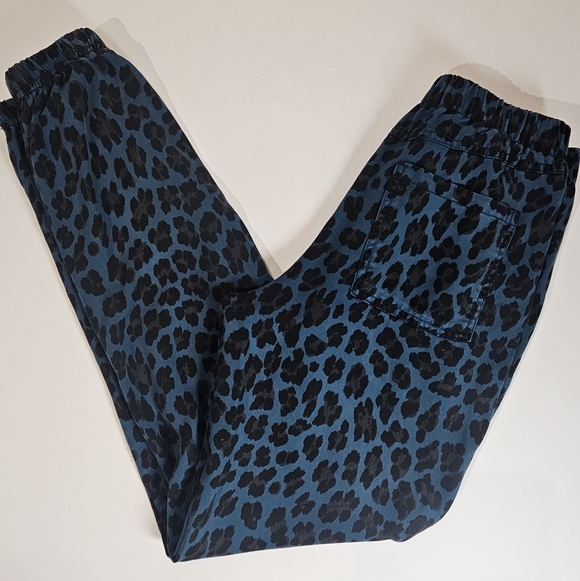 Young Fabulous & Broke Martino Leopard Print Joggers Womens Size XS Blue Black - Picture 2 of 10
